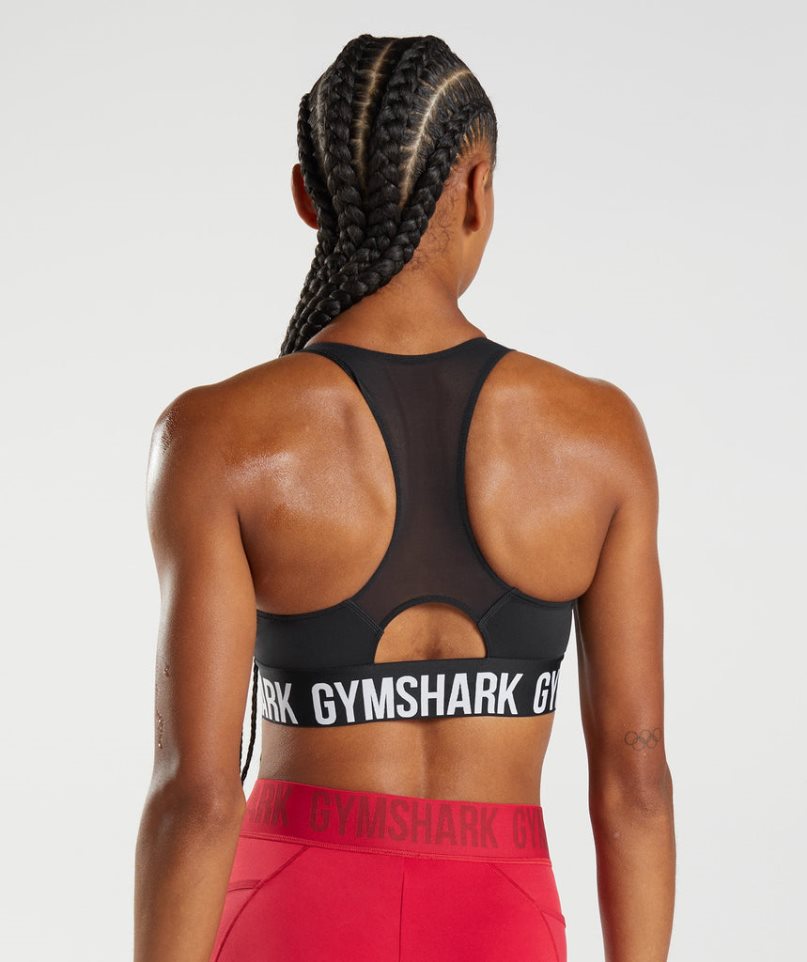 Women's Gymshark Training Brandmark Sports Bra Black | CA 30DN57